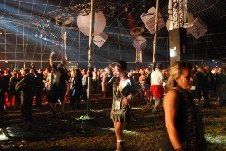 around the festival site (Cream tent)