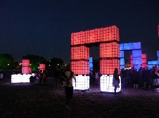 around the festival site (Dance Village and Cubehenge)