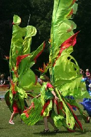 around the festival site (carnival procession 1)