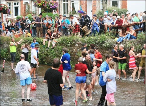 Sidmouth Folk Week 2013 - around the festival site (Ceilidh In The Ford)