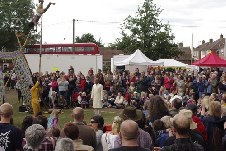 around the festival site (entertainers)