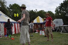 around the festival site (Circus Skills Workshop)