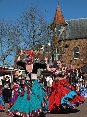 around the festival site (Morris dancers)