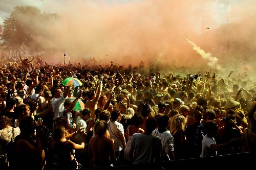 The Secret Garden Party 2014 - around the festival site (paint fight)