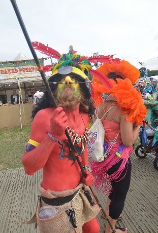 Standon Calling 2014 - around the festival site (fancy dress parade)