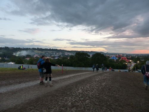 Glastonbury Festival 2016 - around the festival site (view from West Campervan fields)