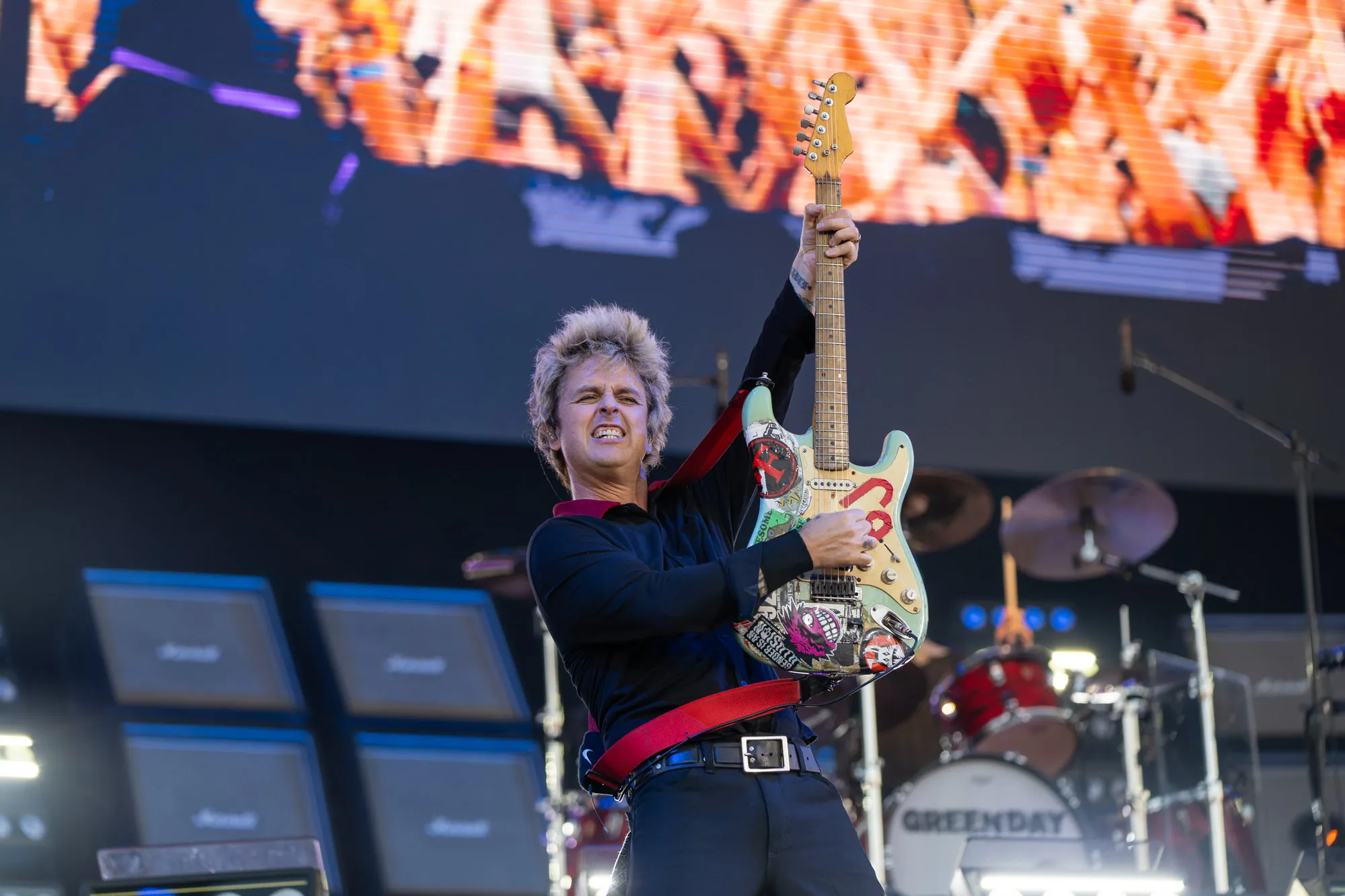 Billy Joe Armstrong of Green Day's Headline performance at the Isle of Wight Festival 2024
