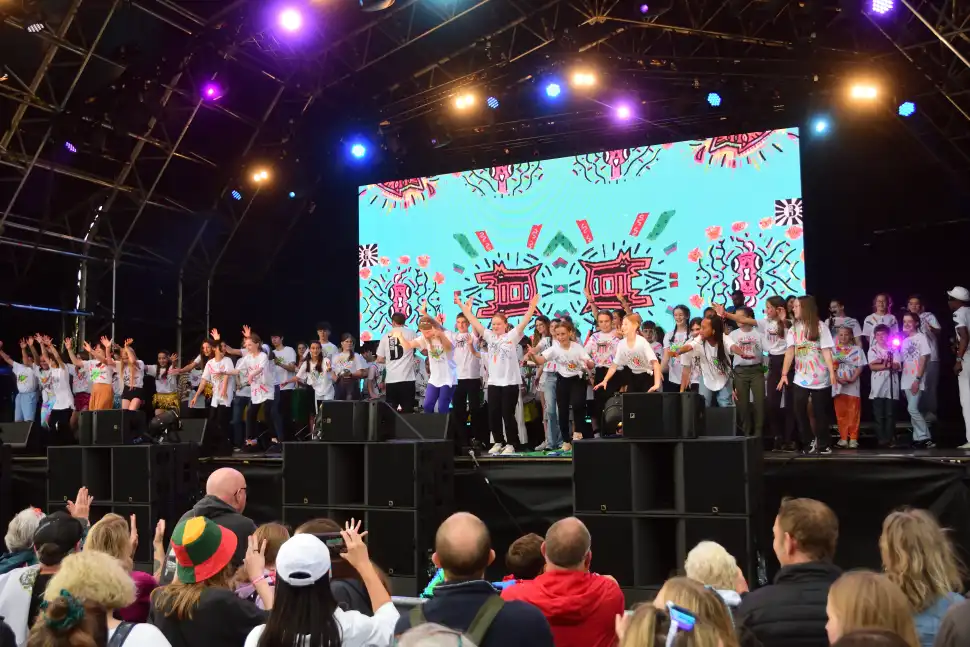 Malmesbury Schools Project with Bloco B @ WOMAD 2024