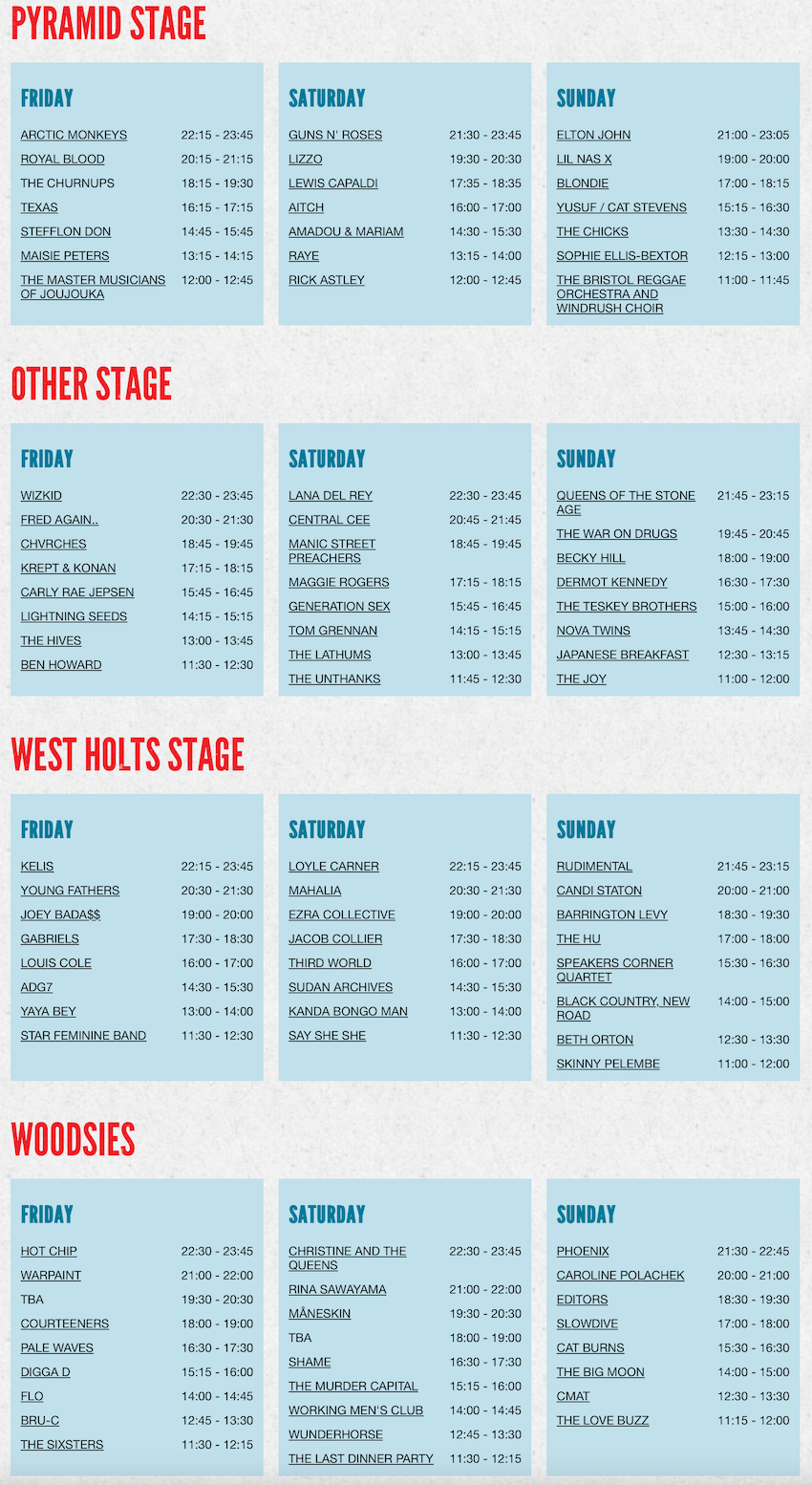 Glastonbury Line-Up 2023