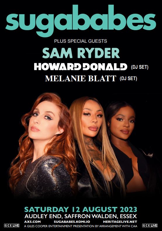 Heritage Live 2023 - Sugababes Line-Up Poster